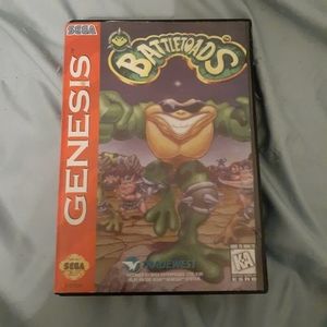 Sega Genesis BattleToads Game and Case